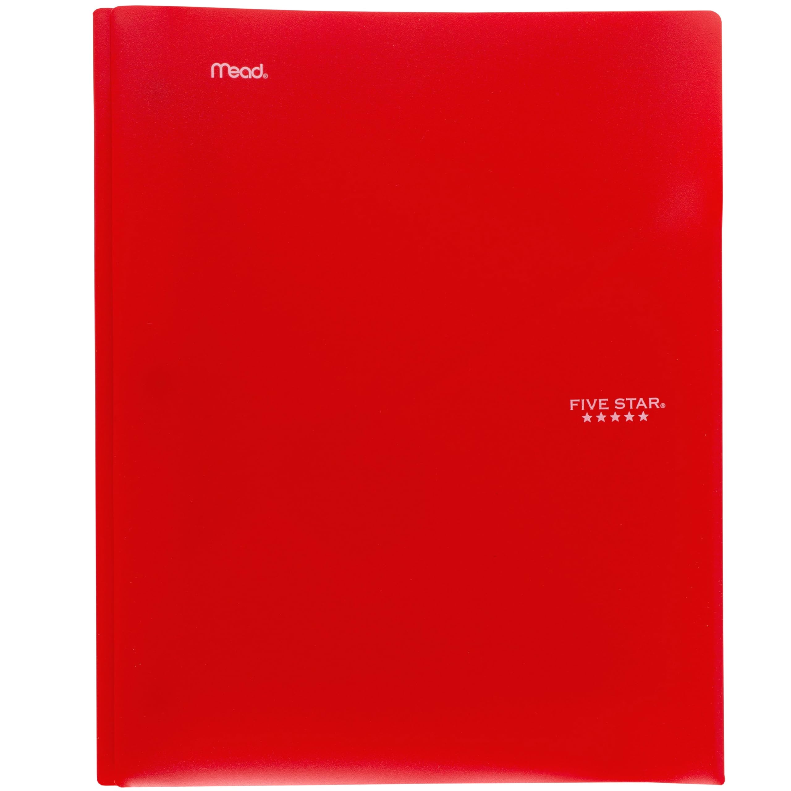 Five Star 2-Pocket Folder, 4 Pack, Plastic Folder with Prong Fasteners, Holds 8-1/2" x 11" Paper, Black, Fire Red, Forest Green, Pacific Blue (38140) - Image 3