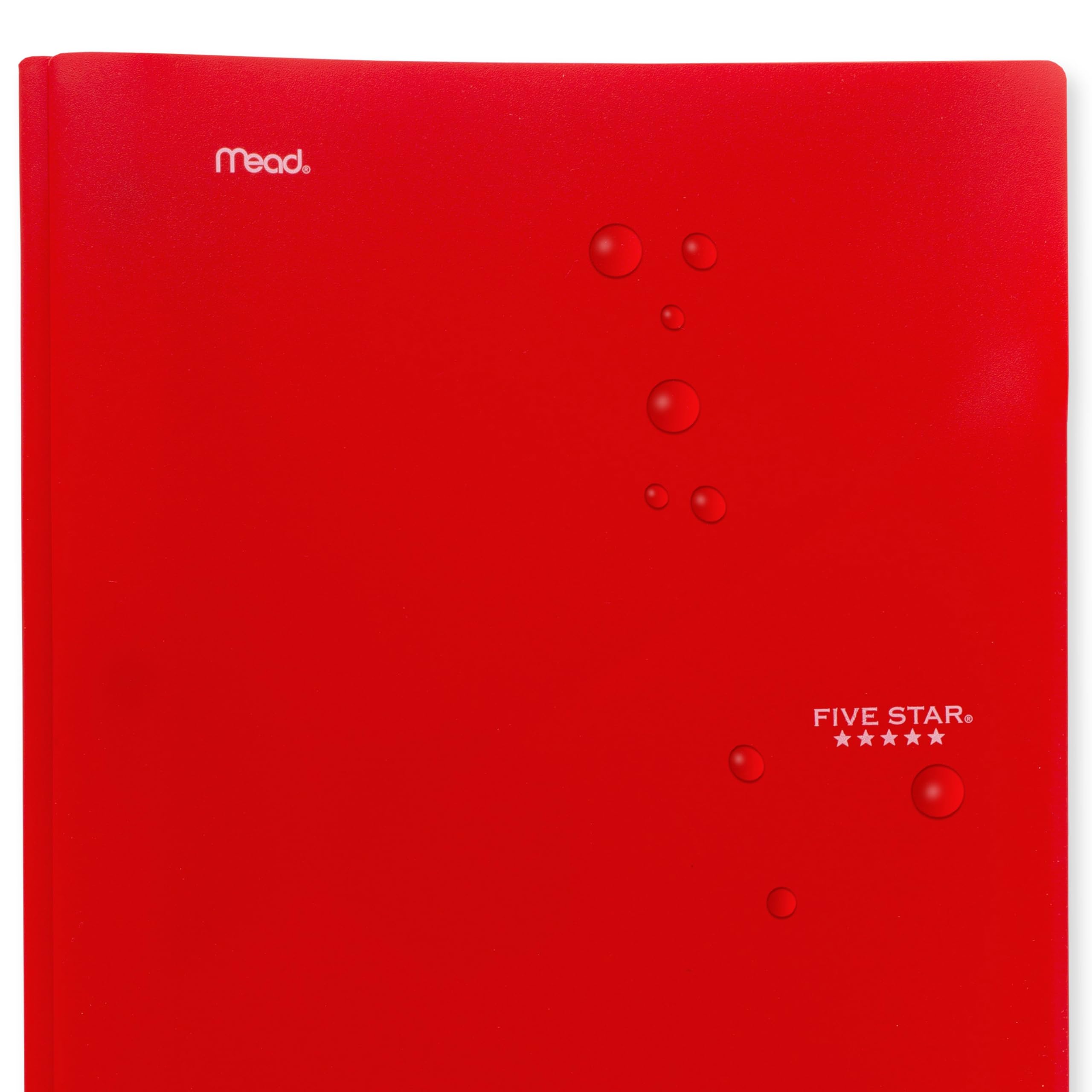 Five Star 2-Pocket Folder, 4 Pack, Plastic Folder with Prong Fasteners, Holds 8-1/2" x 11" Paper, Black, Fire Red, Forest Green, Pacific Blue (38140) - Image 6