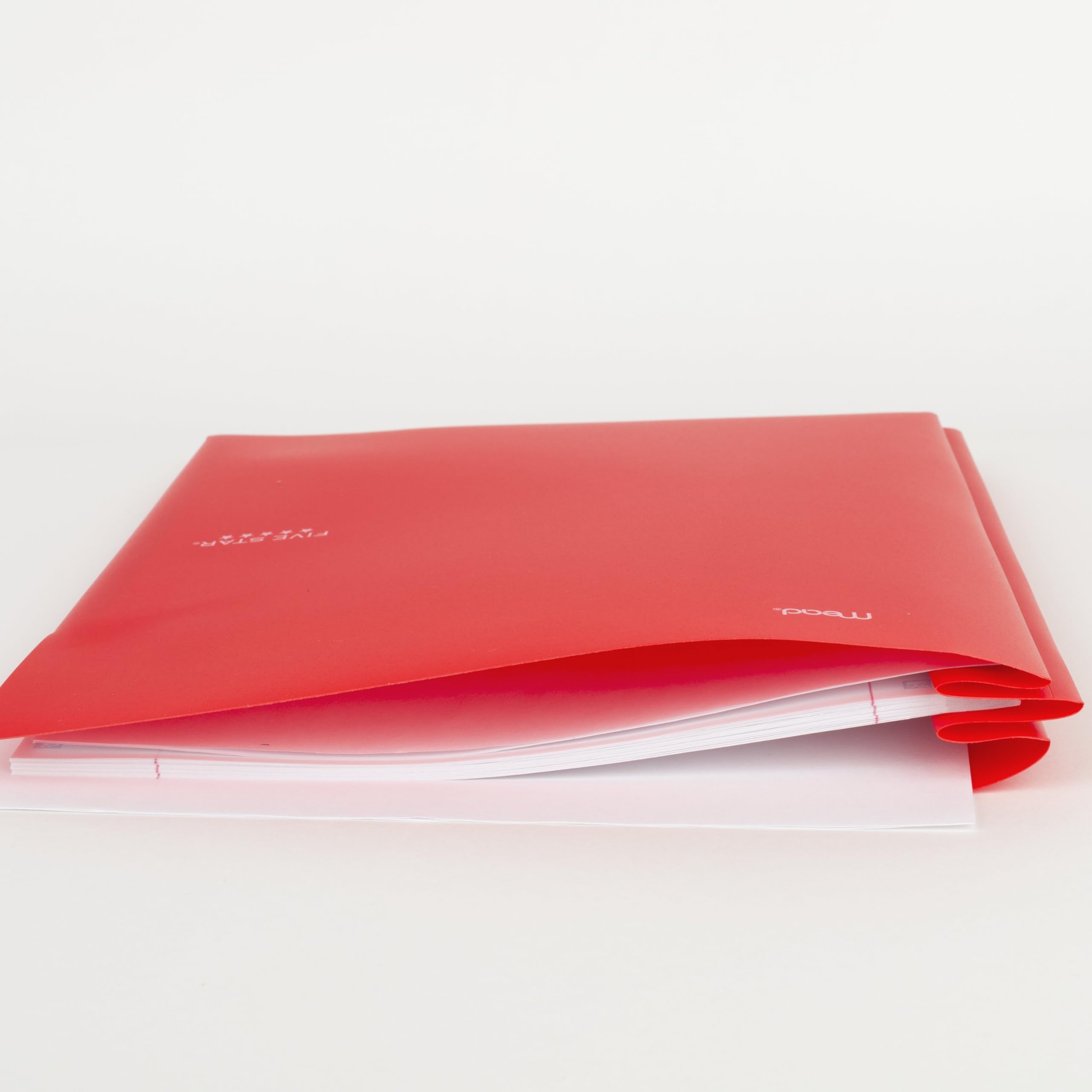 Five Star 2-Pocket Folder, 4 Pack, Plastic Folder with Prong Fasteners, Holds 8-1/2" x 11" Paper, Black, Fire Red, Forest Green, Pacific Blue (38140) - Image 7