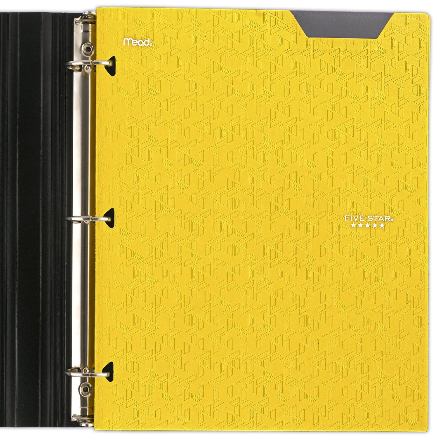 Five Star 2-Pocket Folder, 4 Pack, Plastic Folder with Stay-Put Tabs, Fits 3-Ring Binder, Holds 8-1/2" x 11" Paper, Tidewater Blue, White, Amethyst Purple, Harvest Yellow (38065) - Image 4