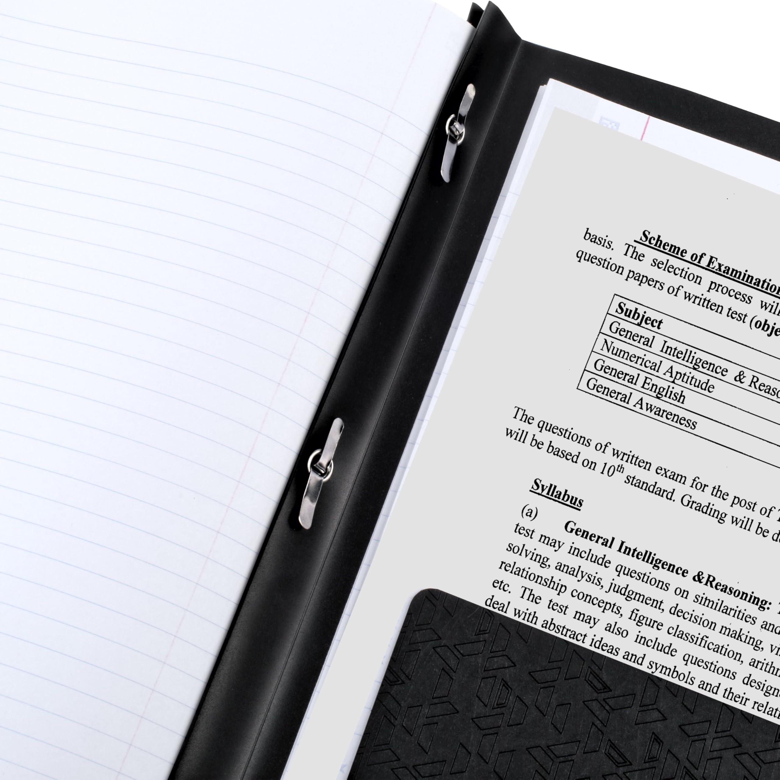 Five Star 2-Pocket Folder, Plastic Folder with Stay-Put Tabs and Prong Fasteners, Holds 8-1/2" x 11" Paper, Black (72113) - Image 5