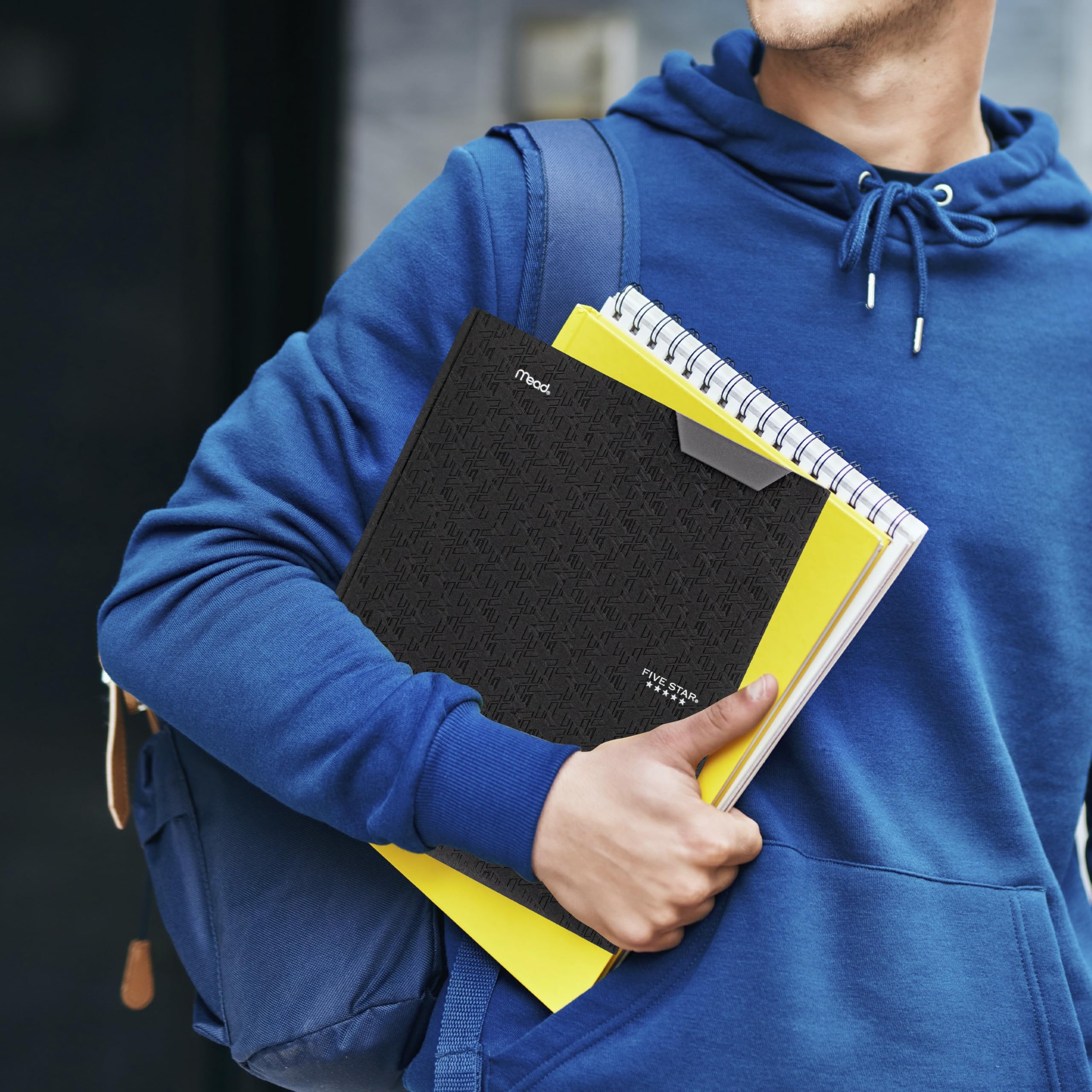 Five Star 2-Pocket Folder, Plastic Folder with Stay-Put Tabs and Prong Fasteners, Holds 8-1/2" x 11" Paper, Black (72113) - Image 8