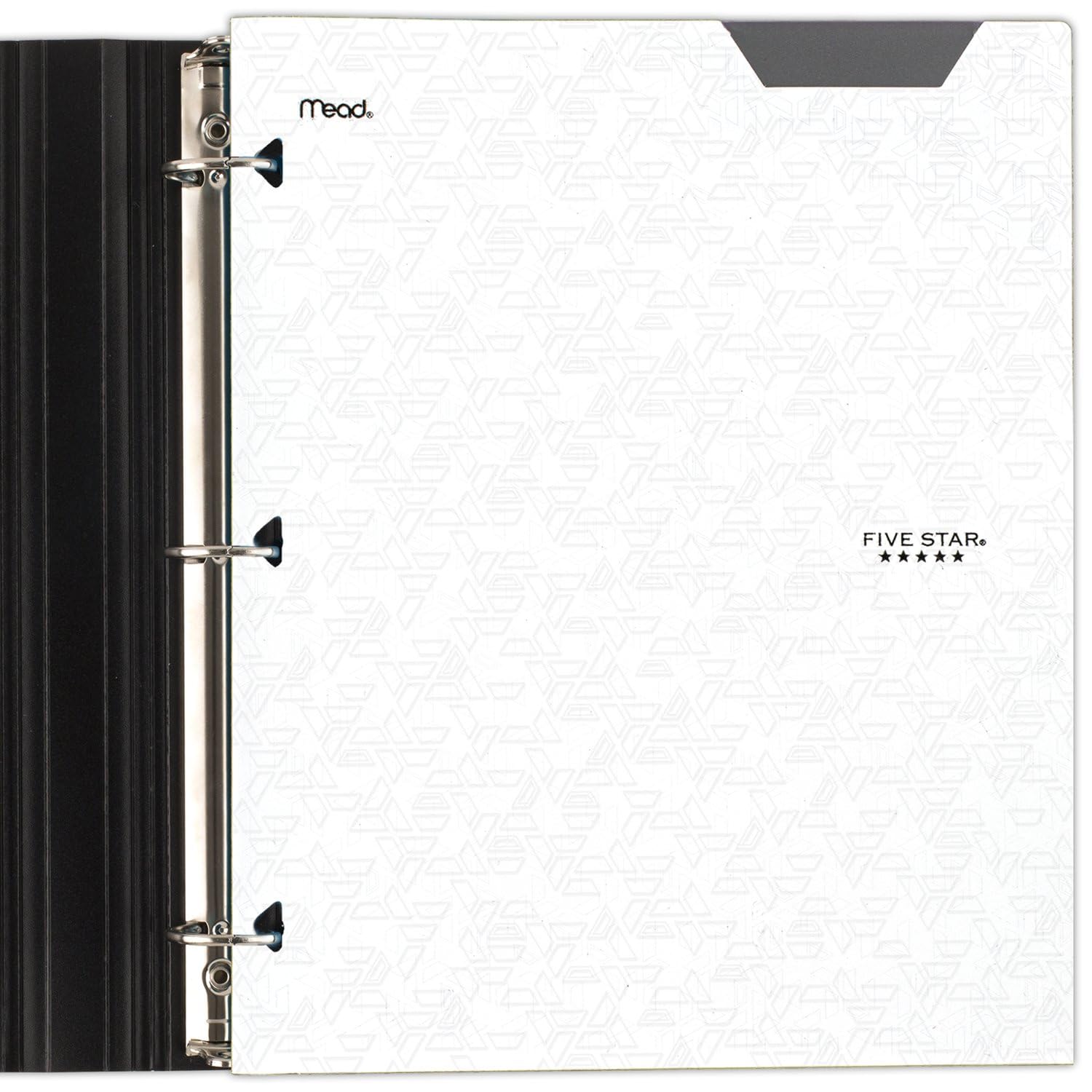 Five Star 2-Pocket Folder, Plastic Folder with Stay-Put Tabs, Fits 3-Ring Binder, Holds 8-1/2" x 11" Paper, White (333420I-ECM) - Image 4