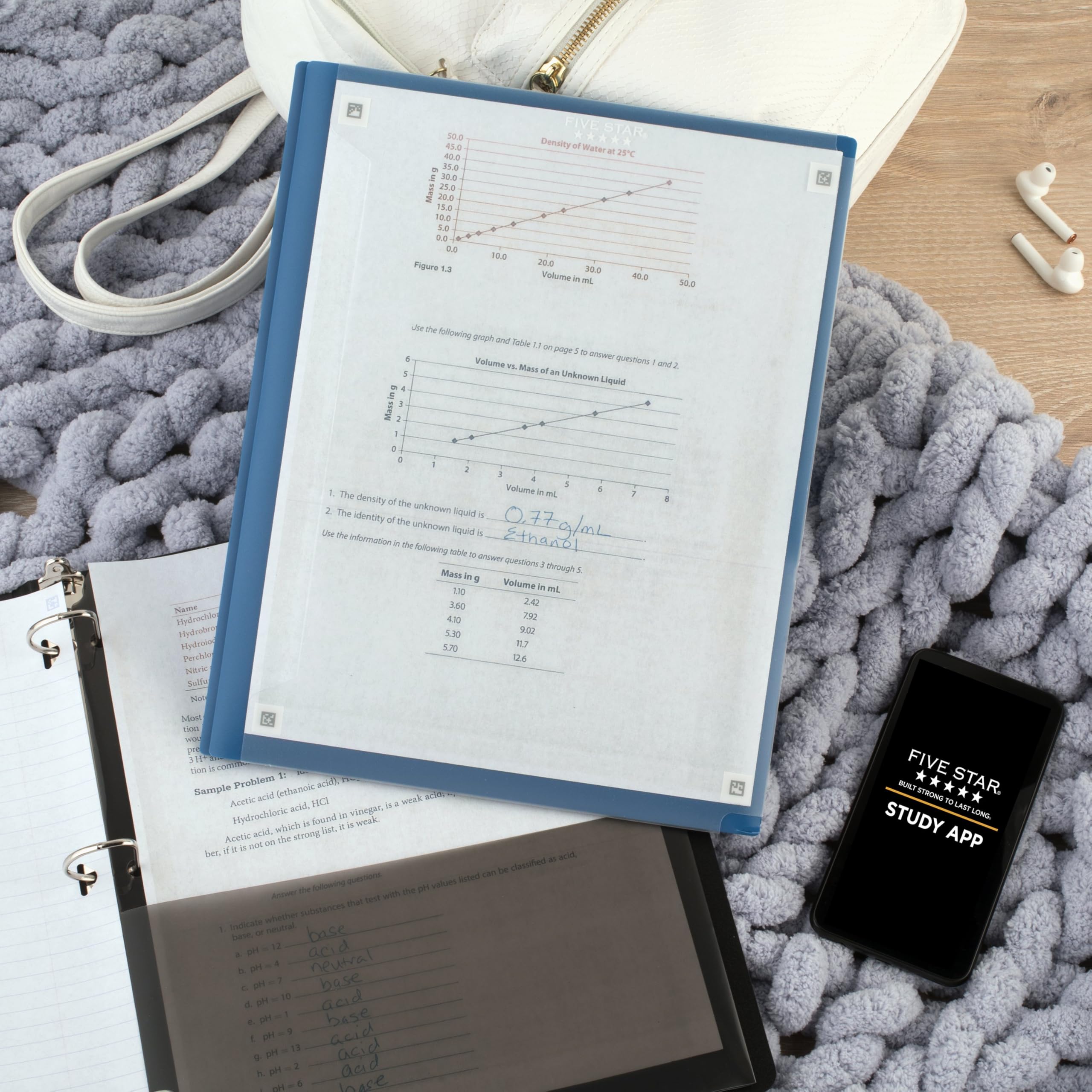 Five Star 2-Pocket Folder + Study App, 4 Pack, Plastic Folder with Prong Fasteners and Customizable Clear Cover, Holds 8-1/2" x 11" Paper, Black, Pacific Blue, Fire Red, Forest Green (340220A-ECM) - Image 8