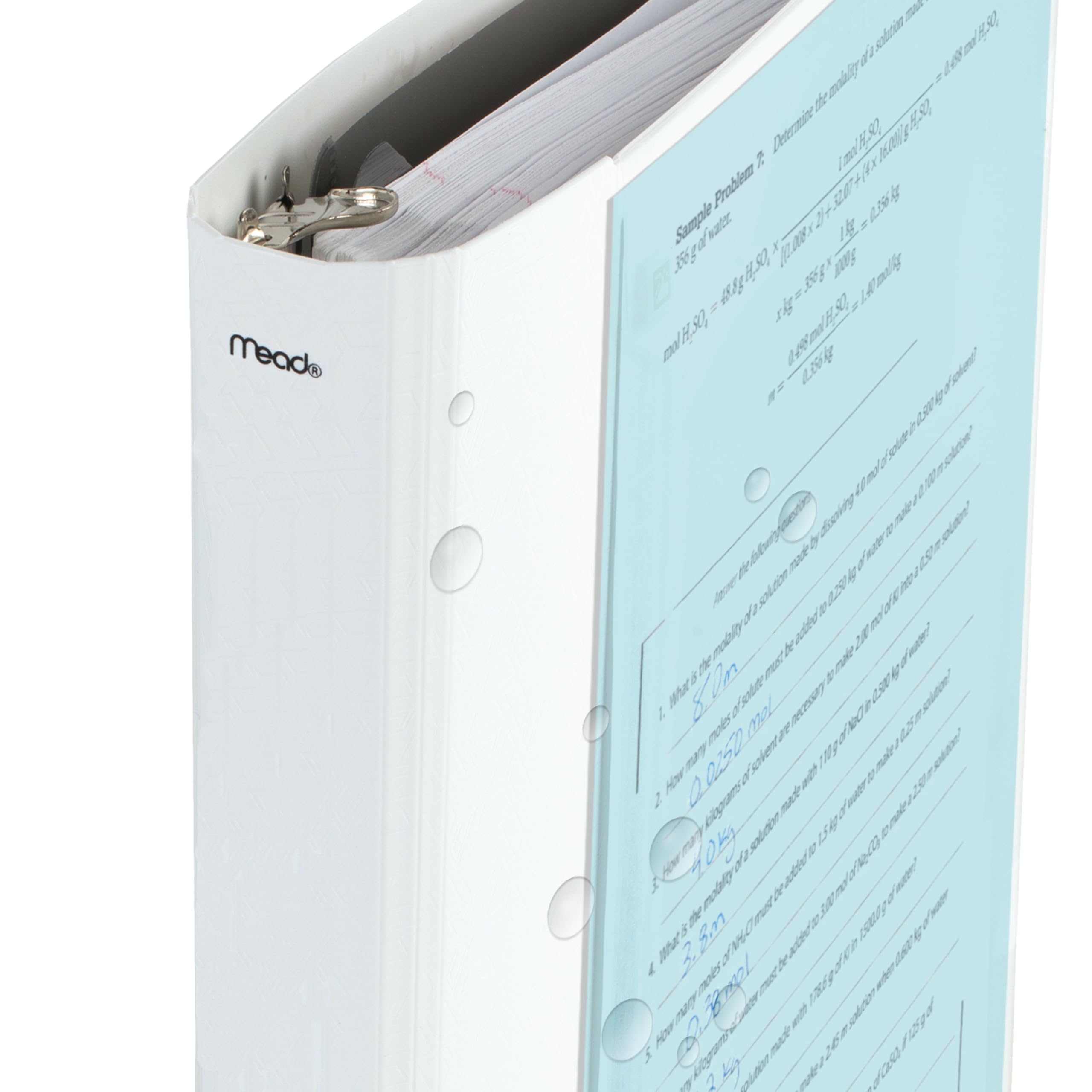 Five Star 3-Ring Binder + Study App, 1 Inch Binder with D Rings and Customizable Clear View Cover, 225 Sheet Capacity, White (261440A-ECM) - Image 6