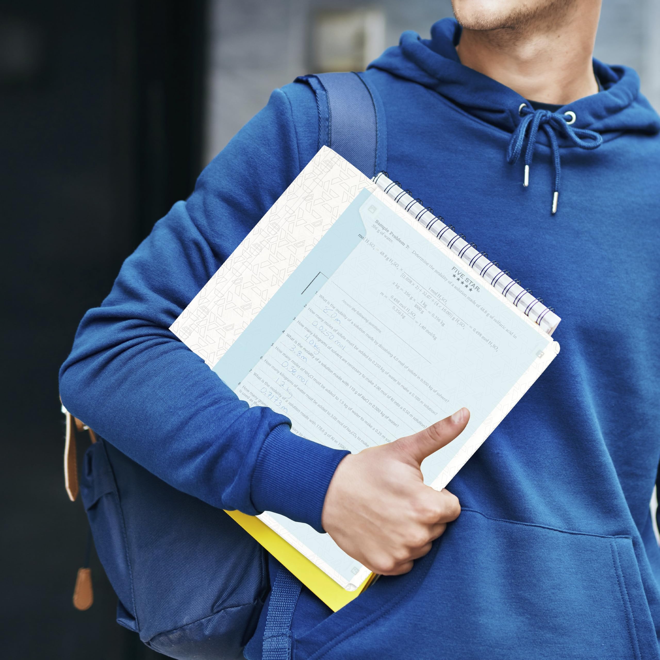 Five Star 3-Ring Binder + Study App, 1 Inch Binder with D Rings and Customizable Clear View Cover, 225 Sheet Capacity, White (261440A-ECM) - Image 7