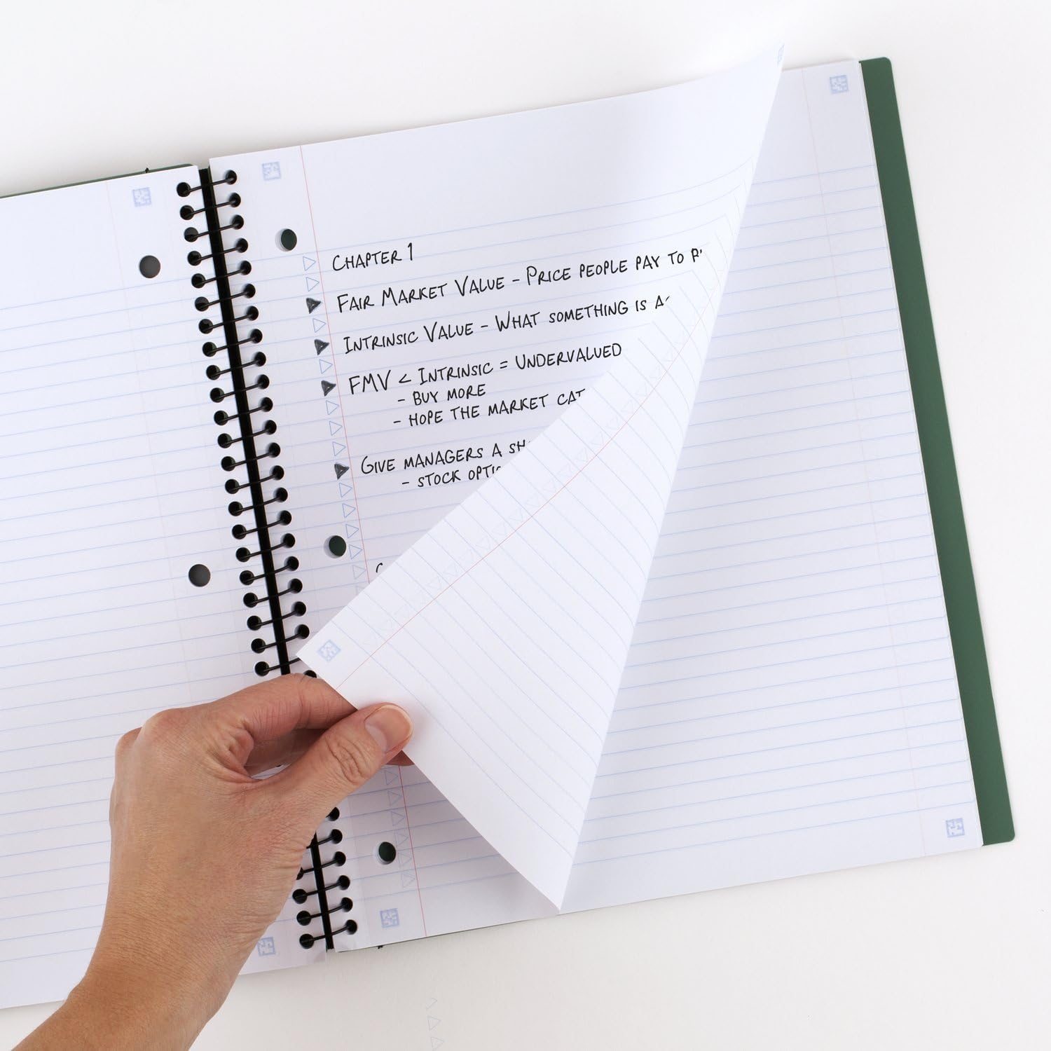 Five Star Advance Spiral Notebooks + Study App, 2 Pack, 1 Subject, College Ruled Paper, 11" x 8-1/2", 100 Sheets, With Spiral Guard and Movable Dividers, Black, Pacific Blue (820112) - Image 4