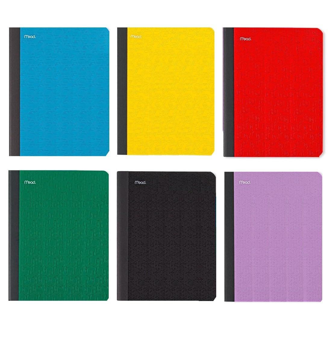Five Star Composition Book + Study App, 4 Pack, Wide Ruled Paper, 7-1/2" x 9-3/4", 80 Sheets, Forest Green, Tidewater Blue, Fire Red and Harvest Yellow (950033B-ECM) - Image 3