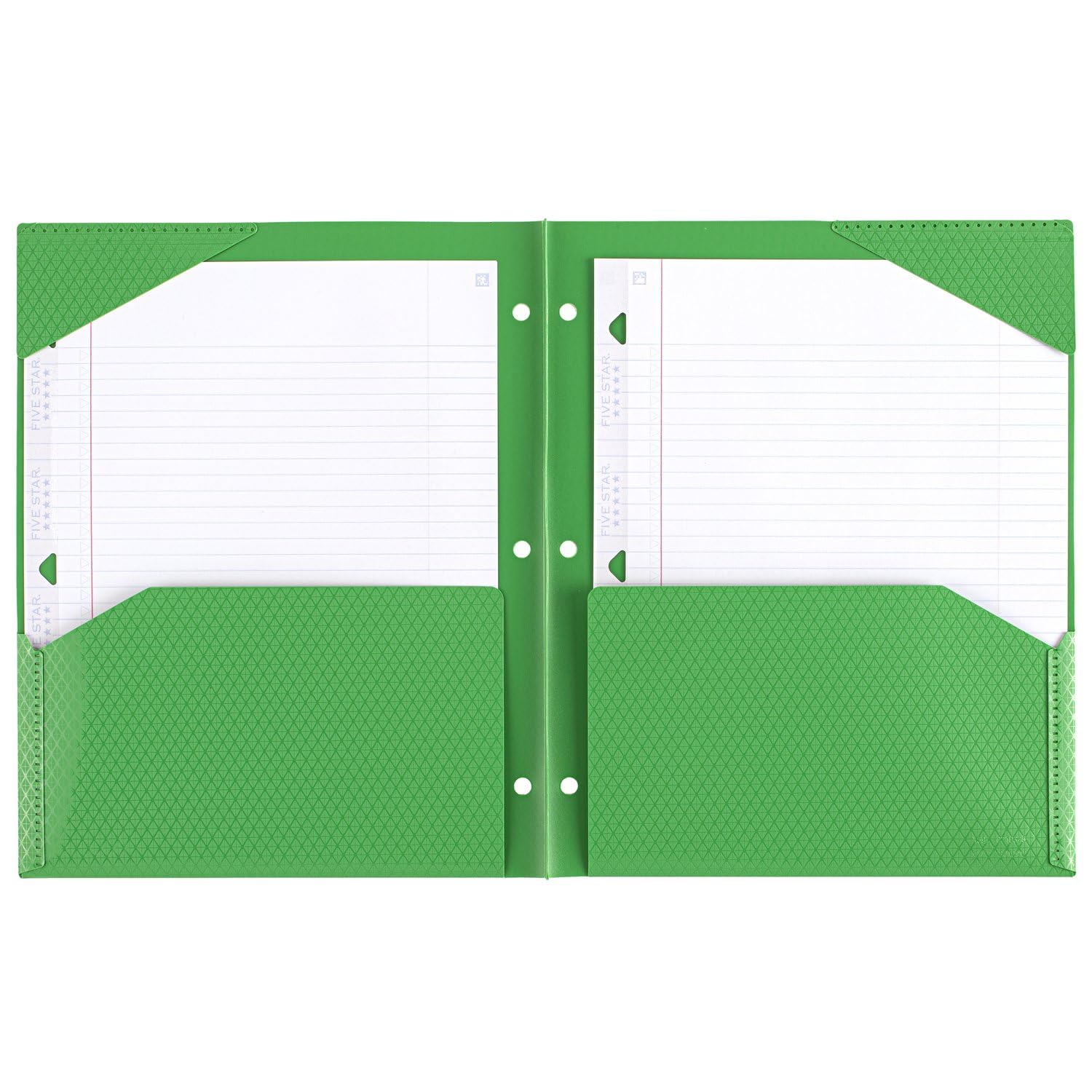 Five Star DuraShield Antimicrobial 2 Pocket Stay-Put Plastic Folders, 4 Pack, Holds 11" x 8-1/2", Color May Vary (330010) - Image 3