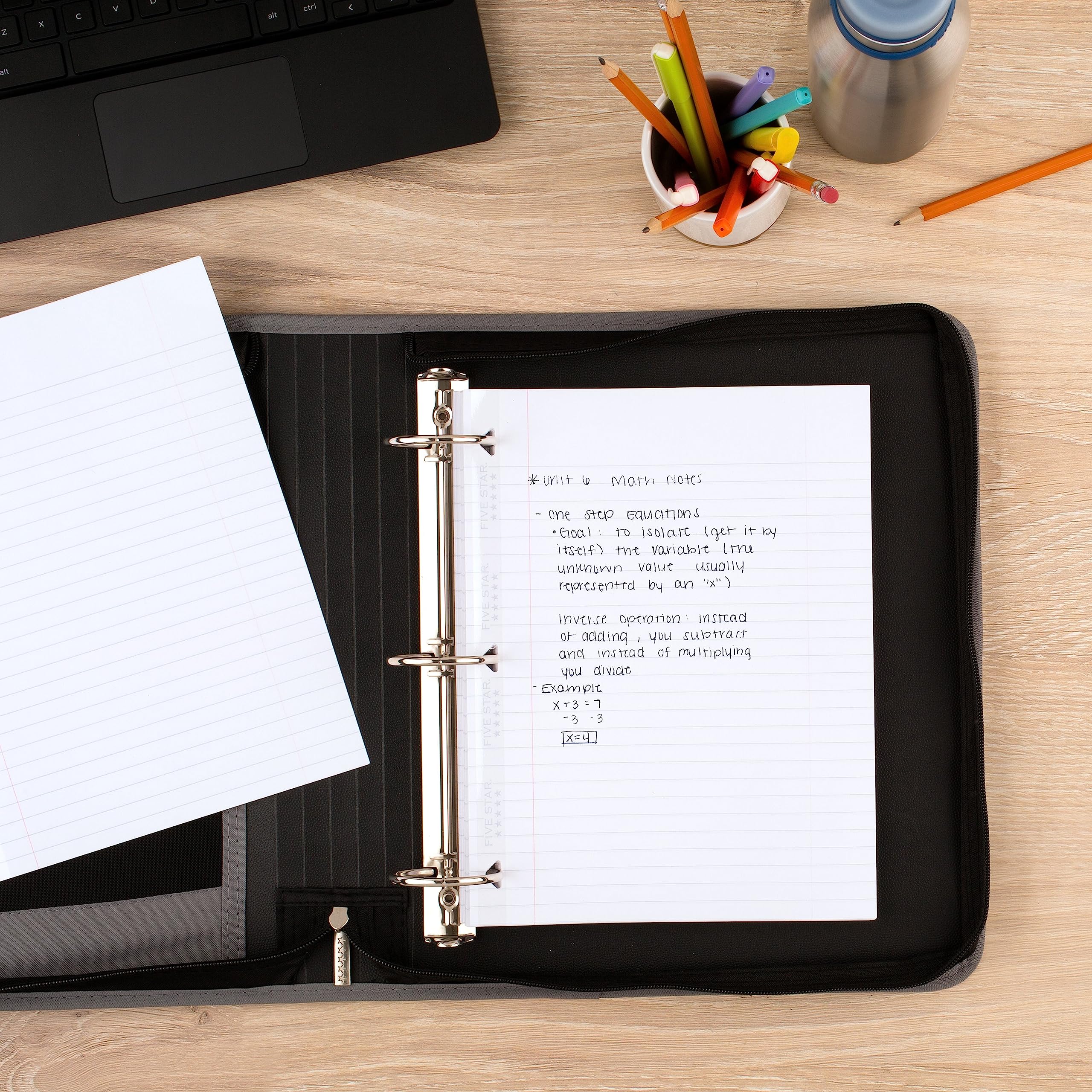 Five Star Loose Leaf Paper, 6 Pack, Notebook Paper, Wide Ruled Filler Paper, Reinforced, Fights Ink Bleed, 8 x 10.5, 80 Sheets per Pack (150025) - Image 6