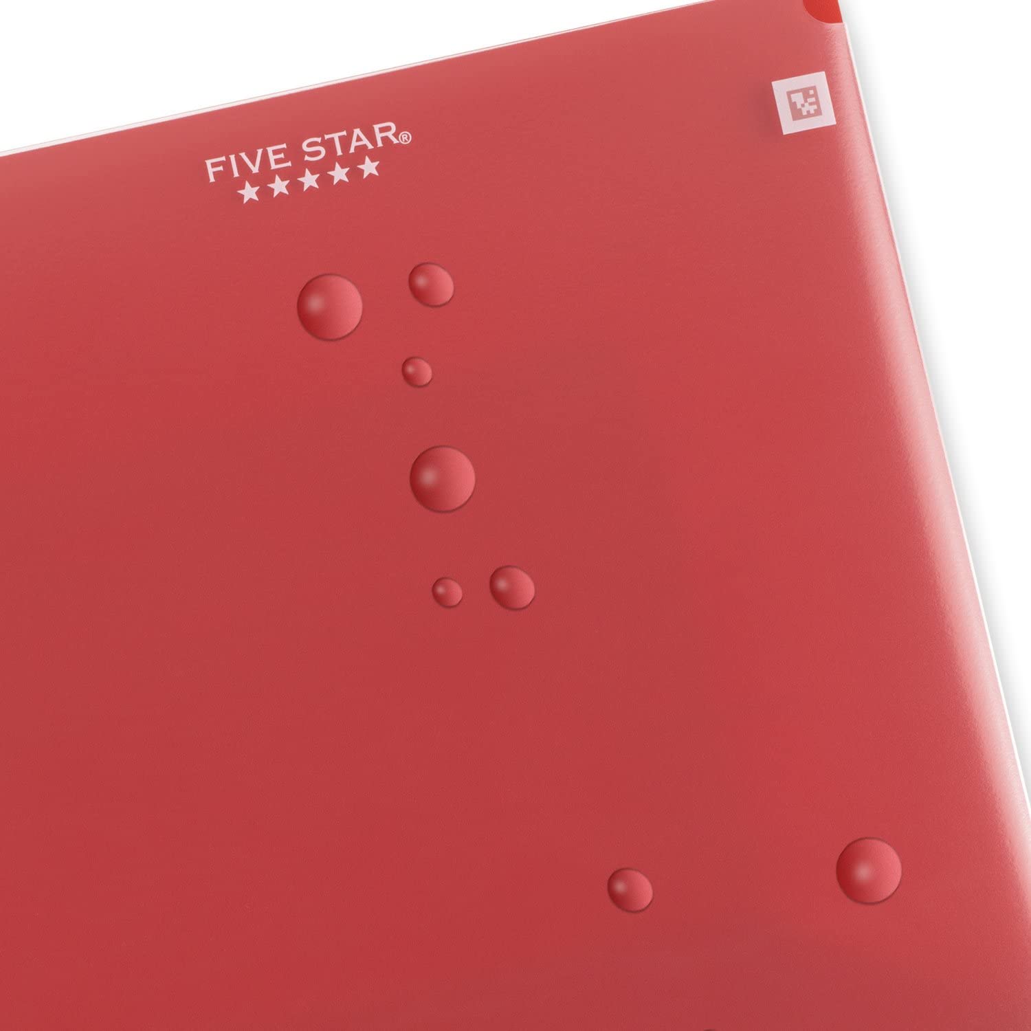 Five Star Pocket Folder + Study App, 4 Pack, 2 Pocket Folder, Customizable Cover, Fits 3 Ring Binder, Black, Pacific Blue, Fire Red, Forest Green (330092A-ECM) - Image 5