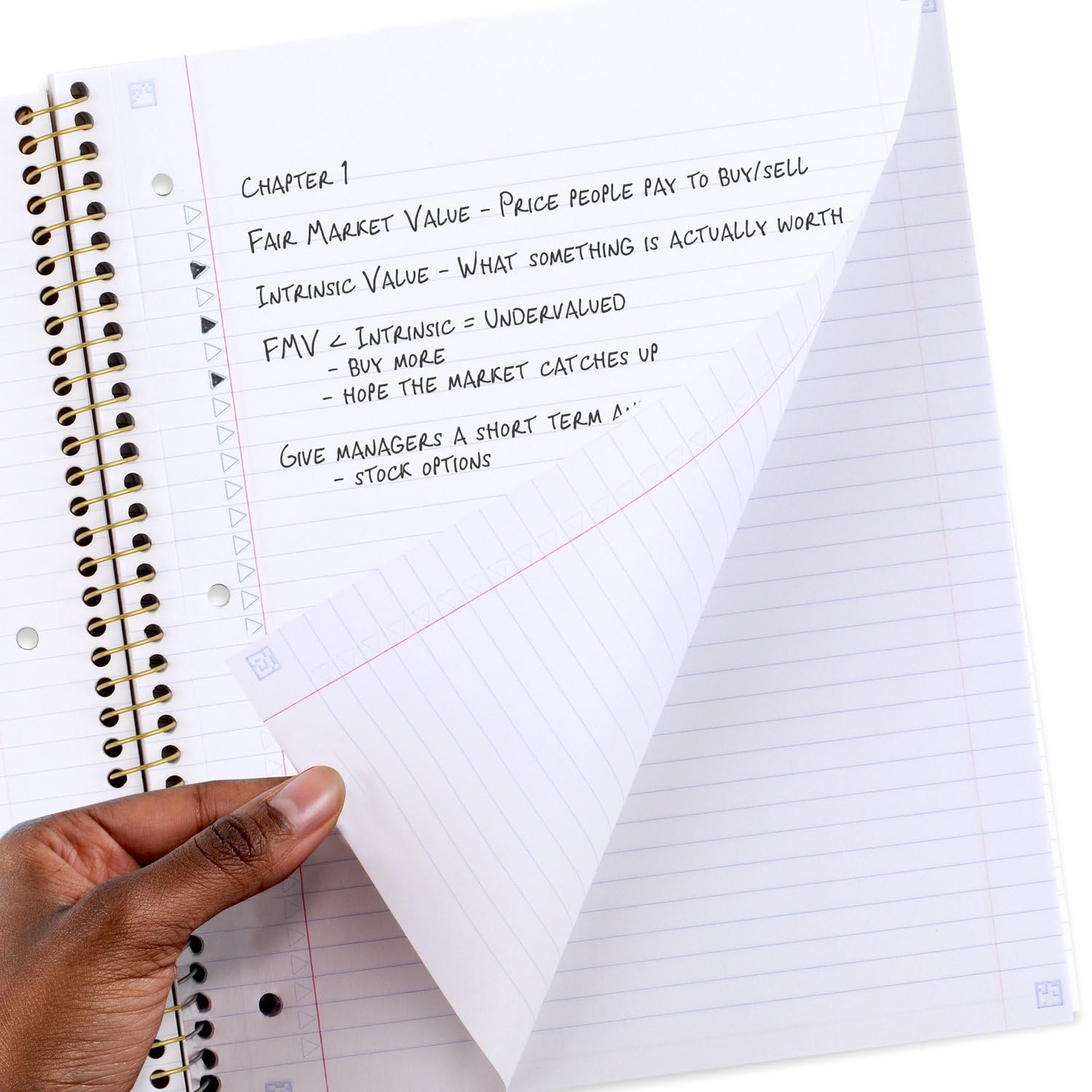 Five Star Spiral Notebook + Study App, 3 Pack, 1 Subject, College Ruled Paper, 100 Sheets, 8-1/2" x 11", Forest Green, Fire Red, Pacific Blue (820189-ECM) - Image 3